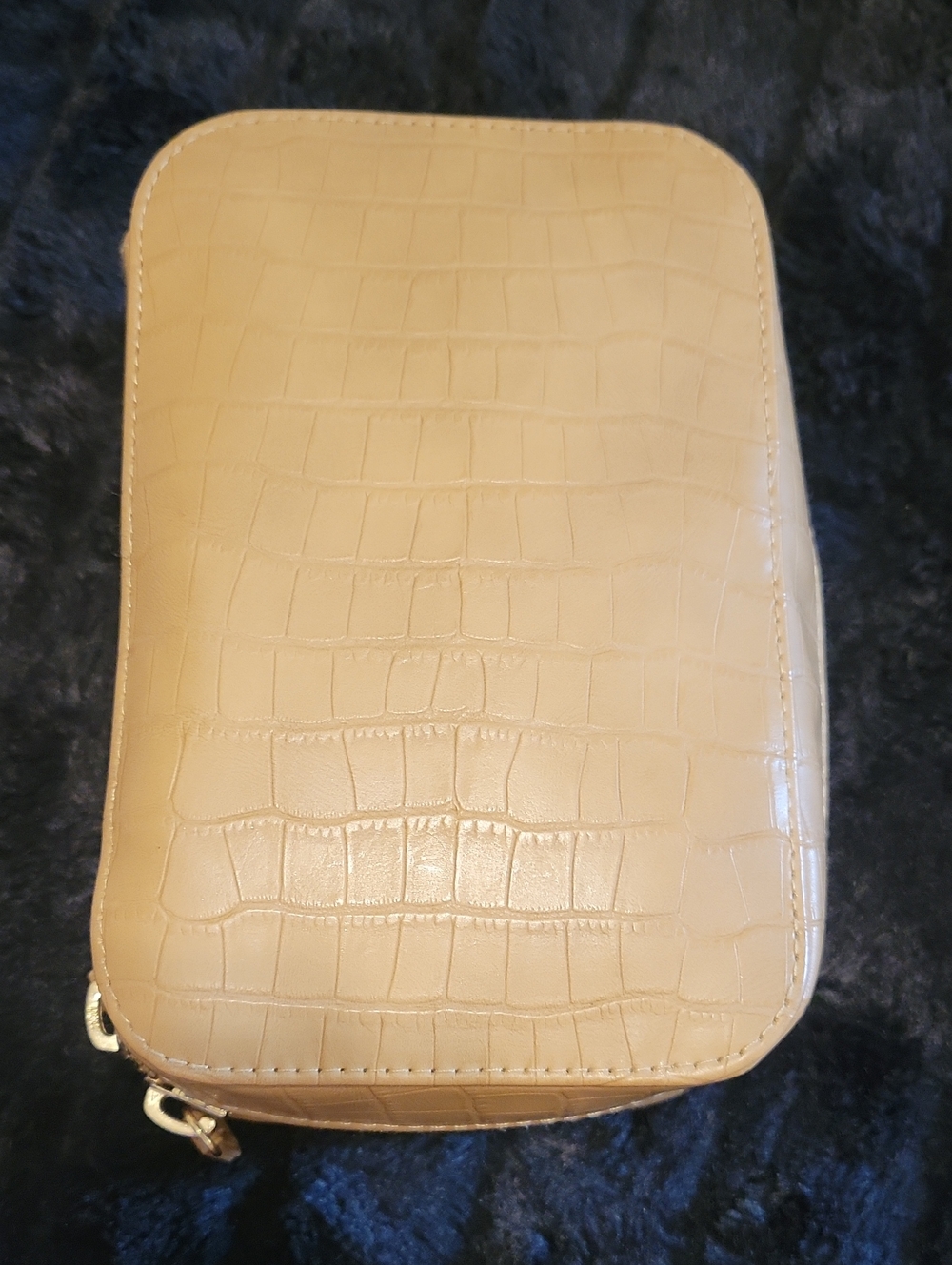 Trish McEvoy Neutral Tan Embossed Makeup Pouch